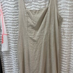 Beige Sleeveless Dress